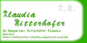 klaudia mitterhofer business card