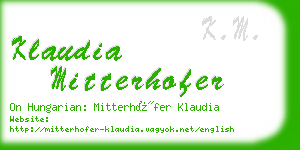 klaudia mitterhofer business card